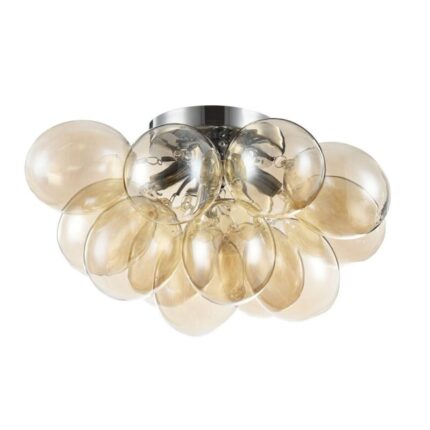 Laevalgusti, laelamp Balbo MOD112-04-G. Maytoni. Klaasi värv: Suitsuklaas või Merevaik . IP20. Kõrgus 25cm. Läbimõõt 38 cm. 4 pirni G9 (40W)