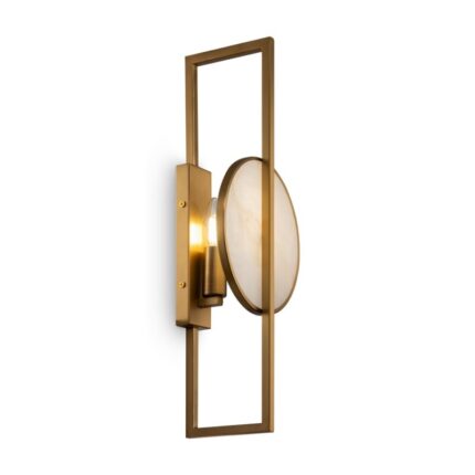 Wall light, wall lamp Marmo MOD099wl-01G, Maytoni. Materials: glass, metal. Color: golden. 1*E14, max 40W, the set does not include a bulb. Height: 48 cm; length: 12cm; Depth: 19 cm;