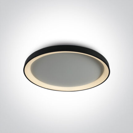 Led valgusti, LED laevalgusti, LED laelamp 62148L ONE Light. Korpuse värvid: valge, must, matt kuldne, matt pronks. 48W LED dekoratiivne laelamp, IP20, sobib elu- ja äriruumidesse. Värvitemperatuur 3000K; Lumen Väljund 4080lm; Valgusefektiivsus 85lm/W. Kõrgus 57 mm; Läbimõõt 580 mm.