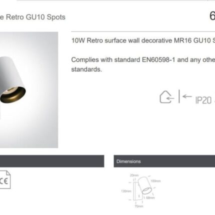 OneLight Spot GU10 65105NA LightConcept skeem 1