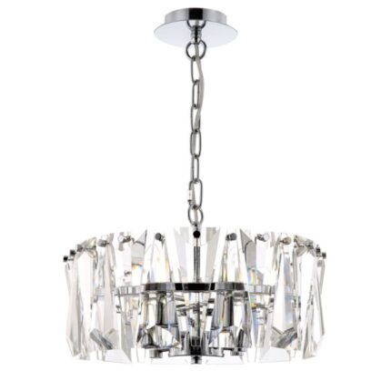 Lühter Puntes MOD043PL-04CH. Maytoni, Saksamaa. 4 pirni E14 60W. Kõrgus: 44-67cm. Diameter 38cm. Keti pikkus: 45 cm. Reguleeritav kõrgus. IP 20 Material: Metal. Värv: Kuld või Kroom.