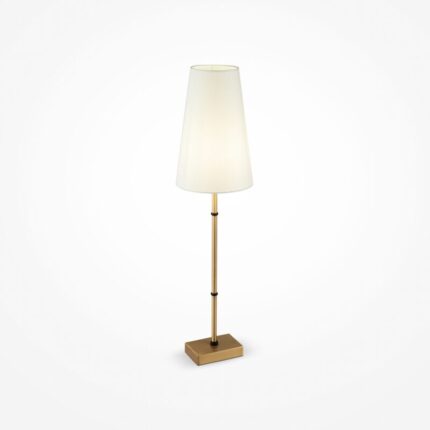 Laualamp, lauavalgusti Zaragoza H001TL-01BS. Maytoni, Saksamaa. 1 pirn E14 40W. Kaitseaste: IP 20. Kõrgus: 60cm. Diameter 17cm. IP 20 Korpuse materjal: Metal Värv: Messing