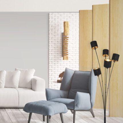 Põrandalamp_TrioLighting_Tommy_ Must_5 pirni_40W_LightConcept_R46335979 A