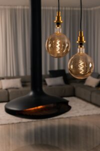 asset 13101280 Vintage 1906 GLOBE200 DIM GOLD Living Room Fireplace 2